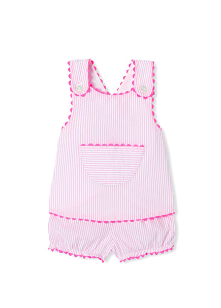 Pink Striped Baby Girl Shorts and Sleeveless T-Shirt Set of 2