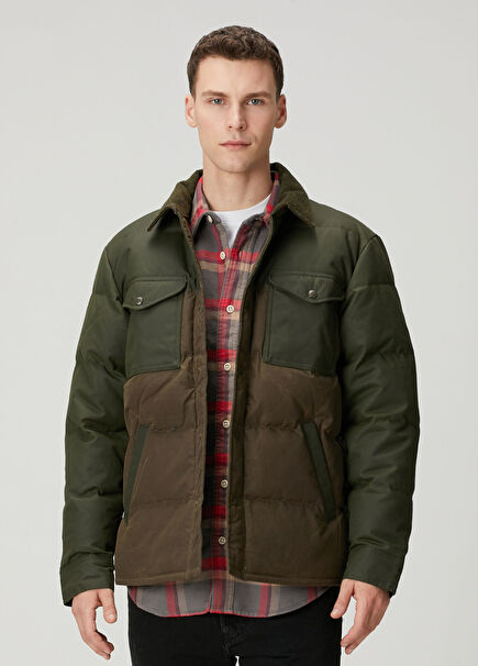 Haki Colorblocked Kapitoneli Mont