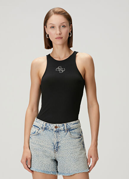 Black Logo Tank Top