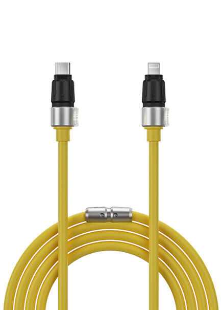 Phantom USB-C to Lightning Sarı Hızlı Şarj Kablosu 240W