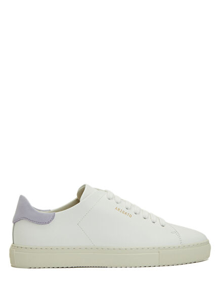 Beyaz Mor Kadın Deri Sneaker