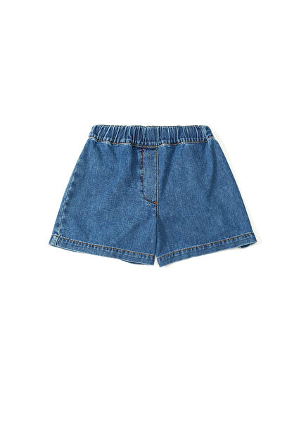Medusa Mavi Kız Çocuk Denim Şort