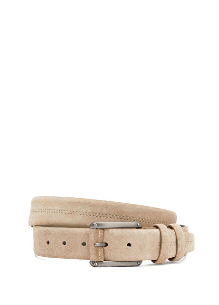 Vizon Dikiş Detaylı Kadın Süet Kemer