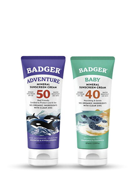 Mineral Filtreli Doğal SPF 40+ 2'li Bebek Güneş Kremi  