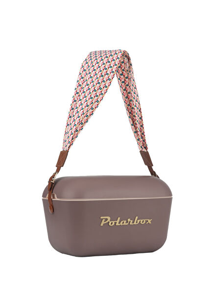Prinkstyle Geometric Classic Mauve-Gold Cold and Hot Holder Thermo Box with Cotton and Leather Strap 12 lt