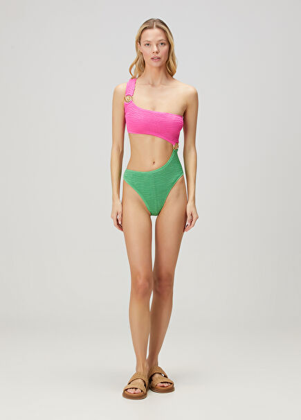 Mallorca Pink Green Swimsuit