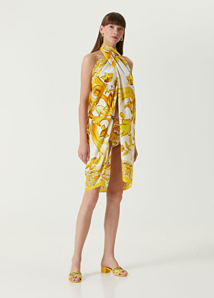 Majolica Yellow Patterned Pareo