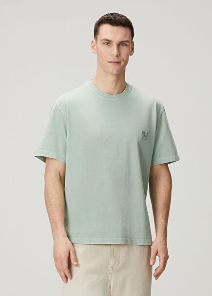 Light Green Logo Detailed T-Shirt