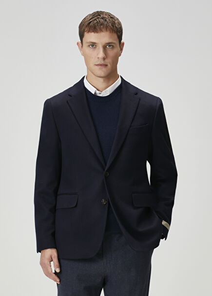 Drop 7 Lacivert Yün Ceket