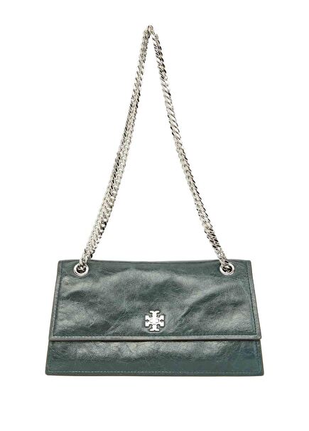 Turnlock Dark Green Women's Leather Bag