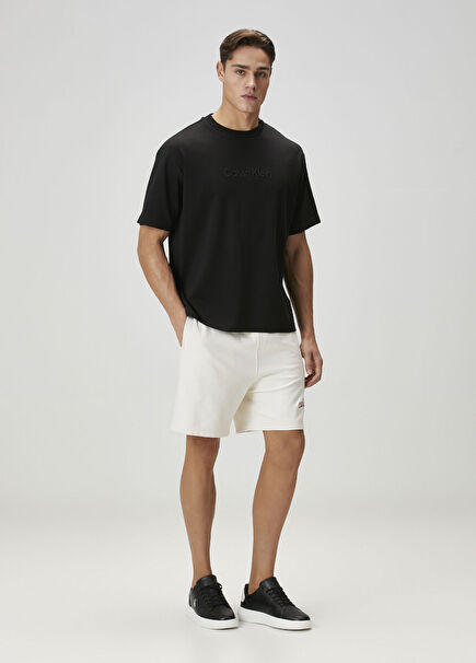 Beyaz Beli Kordonlu Şort