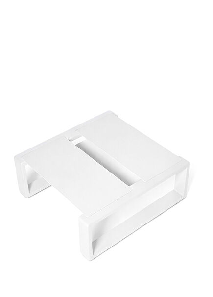 Ego Paris White Aluminum Adjustable Garden Center Table