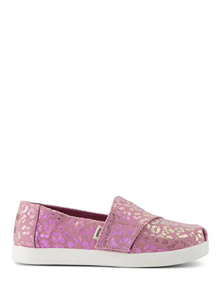 10022094 Alpargata Cosmic Pink Iridescent Leopar Desenli Kız Çocuk Espadril