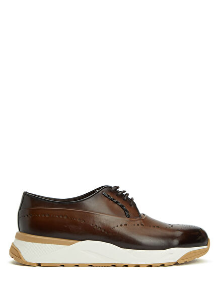 Innova Dark Brown Men's Leather Sneakers
