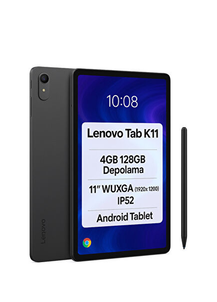 Tab K11 TB330FU 4GB Ram 128GB SSD 11" WUXGA IPS Gri Tablet ZADC0100TR + Lenovo Precision Pen 2