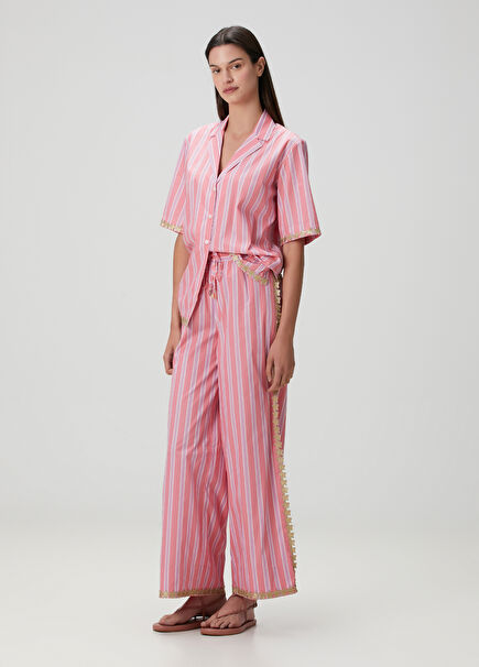 Guava Star Pink Striped Pants