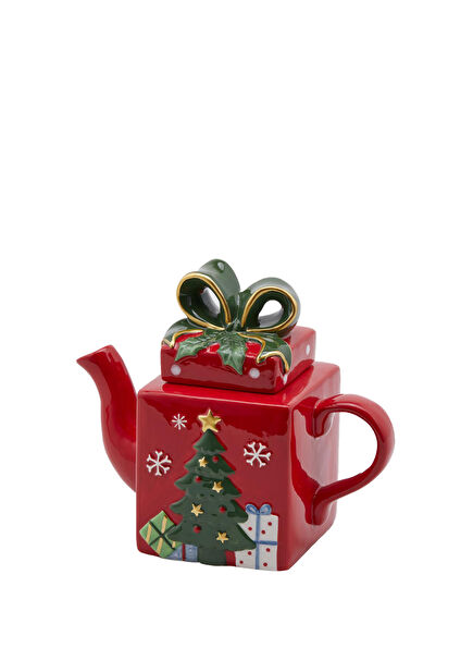 Red Ceramic Teapot