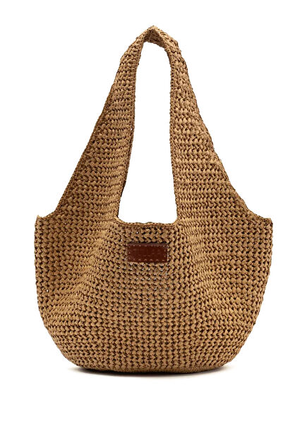 Astra Camel Women's Straw Bag