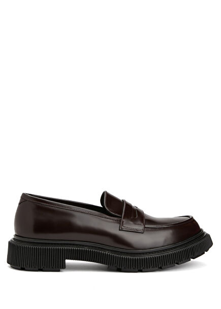 Burgundy Men's Leather Loafer