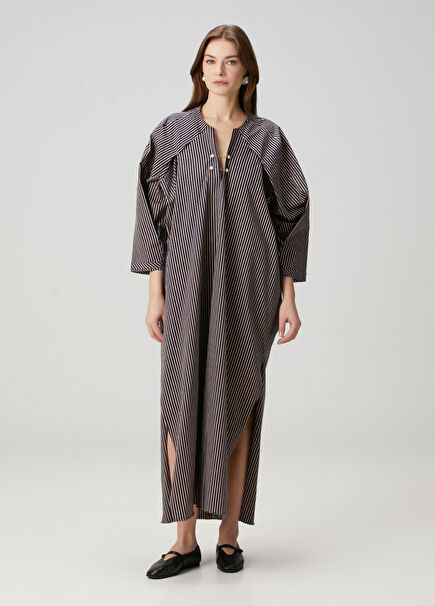 Offshore navy blue striped maxi dress