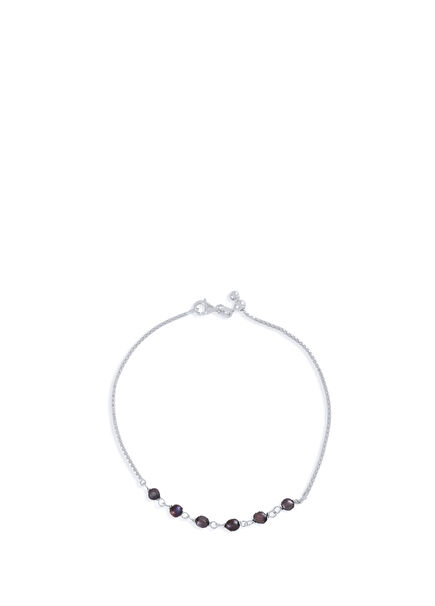 Mandy 925 Ayar Gümüş Kadın Siyah İnci Bileklik