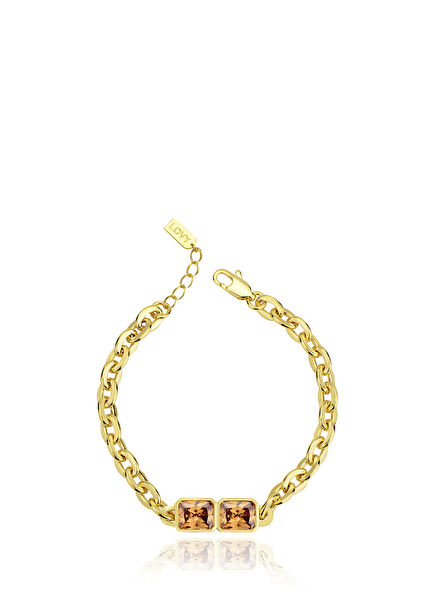 Tena Champagne 22K Gold Plated Women's Bracelet