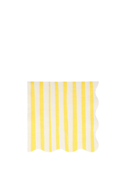 Yellow Striped 16-Pack Napkins