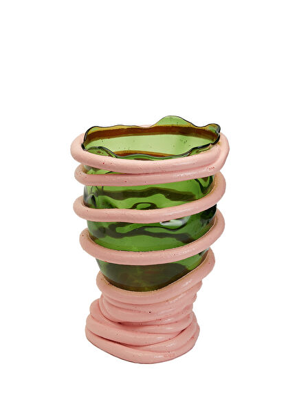 Pompitu I L Green Salmon Vase