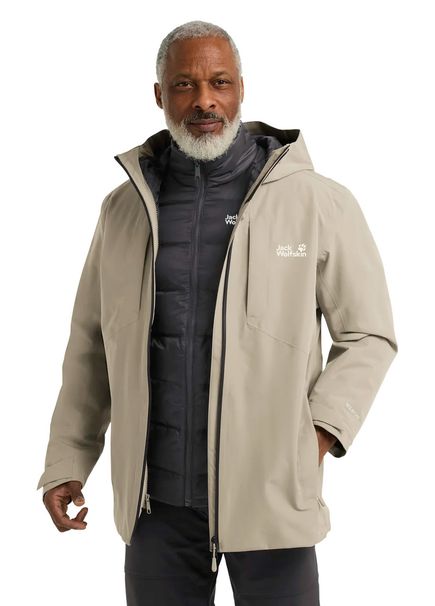 Icecape 3in1 Do Rds Bej Kapüşonlu Erkek Outdoor Ceketi
