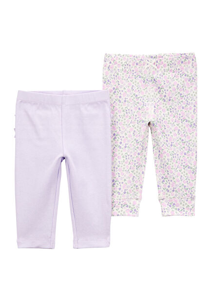 Colorful Patterned 2-Piece Baby Girl Pants