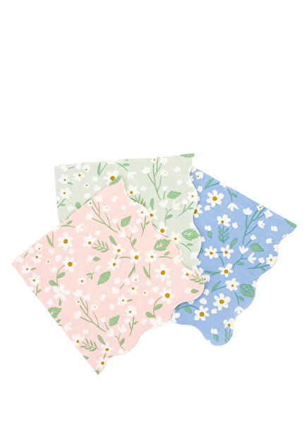 Flower Themed Large Size 20 Paper Party Napkin