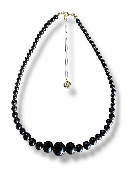 Audrey Oniks 24 Ayar Altın Kaplama Kadın Kolye