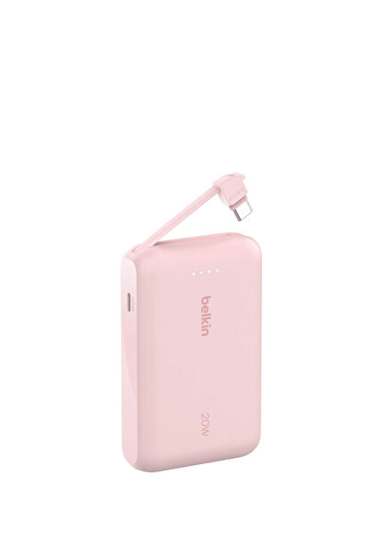 Entegre Type-C Kablolu Pembe BoostCharge Powerbank 10K PD 20 W