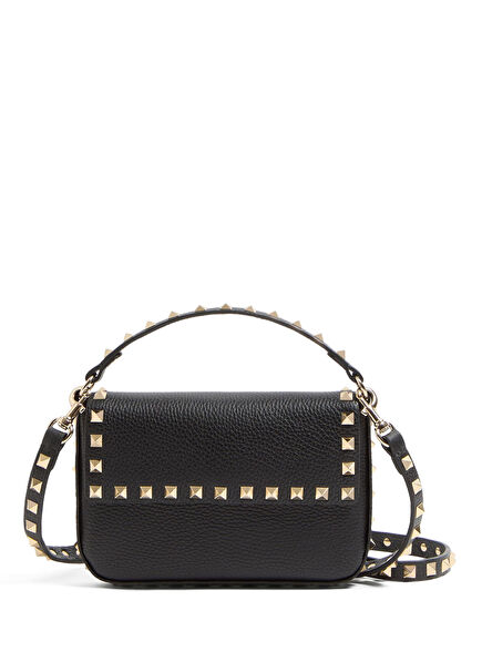 Rockstud Mini Siyah Kadın Deri Çanta