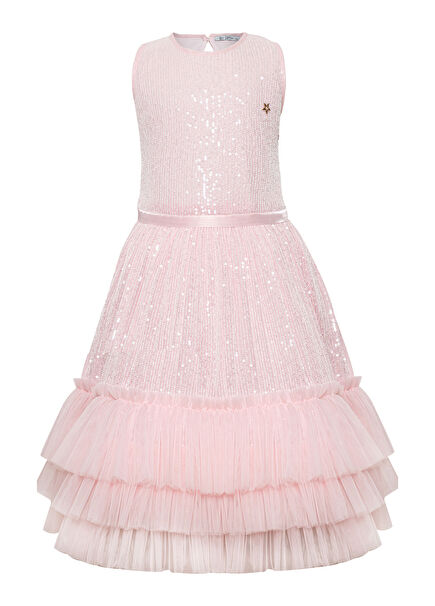 Rocha Pembe Kız Çocuk Elbise