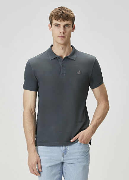 Gri Polo Yaka T-shirt