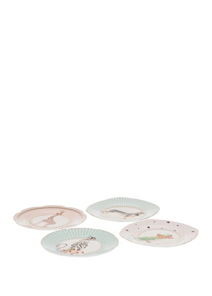 Animals 4lü Porselen Tabak Seti