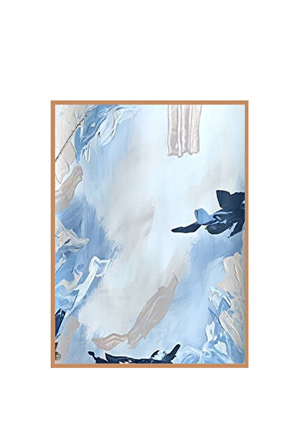 Blue Waves Akrilik El Yapımı Tablo