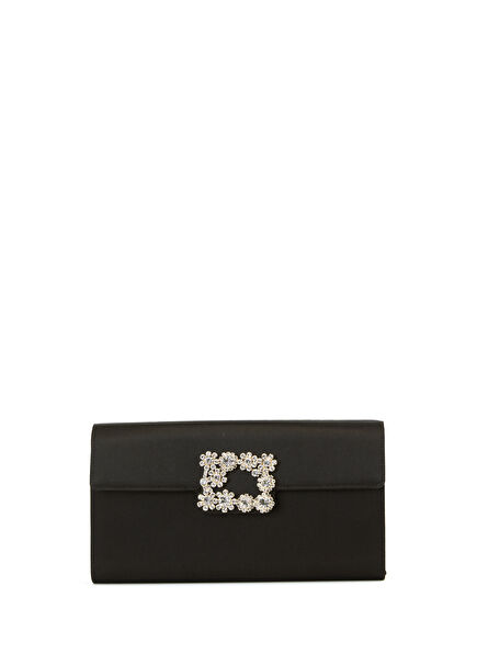 Envelope Black Stone Buckle Women's Bag