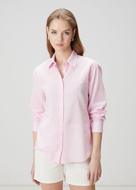 Pink Linen Shirt