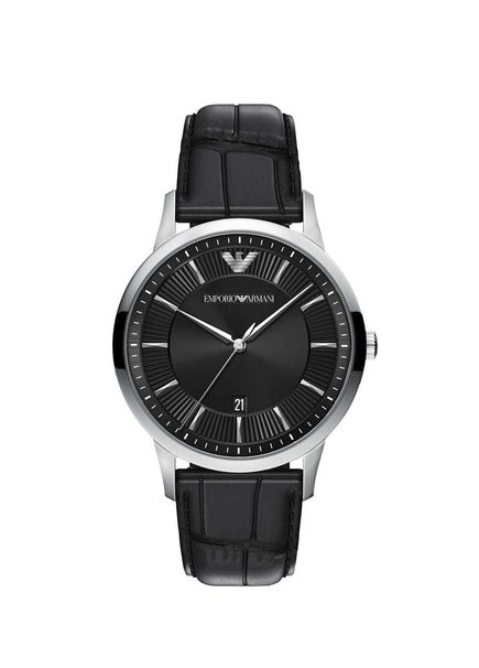 AR11826 Black Leather Men's Wristwatch