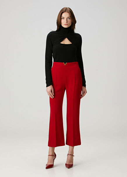 VGold Red Wool Trousers