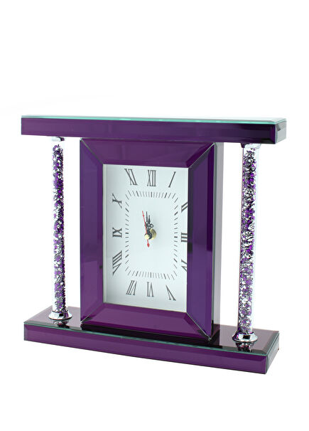 Alora Purple Clock 32x27 cm