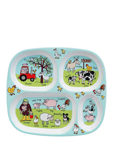 Farmyard Bölmeli Melamin Tabak