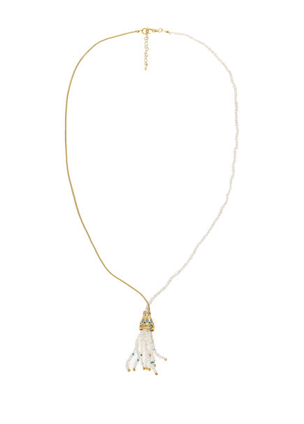Tunisia Pearl Studded 22 Karat Gold Plated Women's Necklace