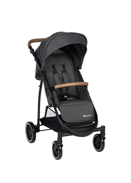 Ingenious Mineral Graphite Xxl Compact Baby Stroller with Basket