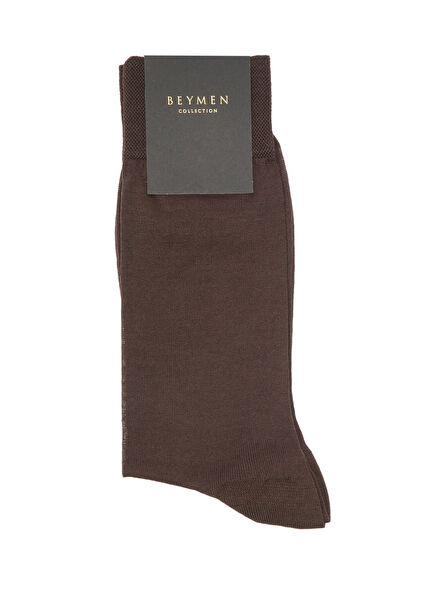 Brown Men's Mercerized Socks