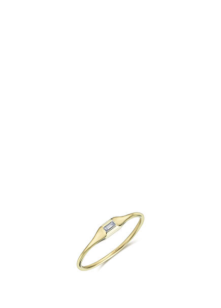 Tiny Line Dia 14K Gold Diamond Women's Ring