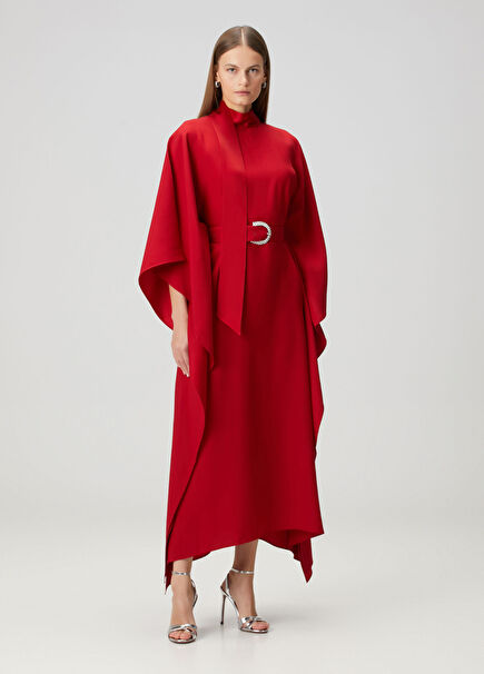 La Luna Red Maxi Evening Dress