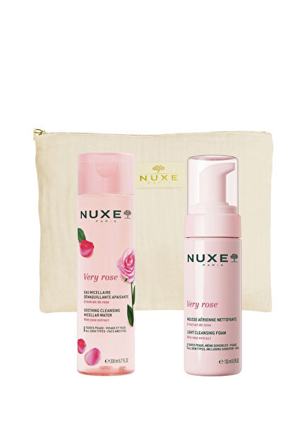 Very Rose Make-up Remover Water 200 ml + Very Rose Facial Cleansing Foam 150 ml + Bag